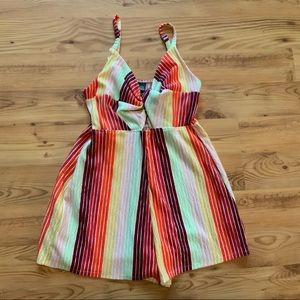 Wild Fable | Rainbow Romper with Cris Cross Front ❤️🧡💛💚💜